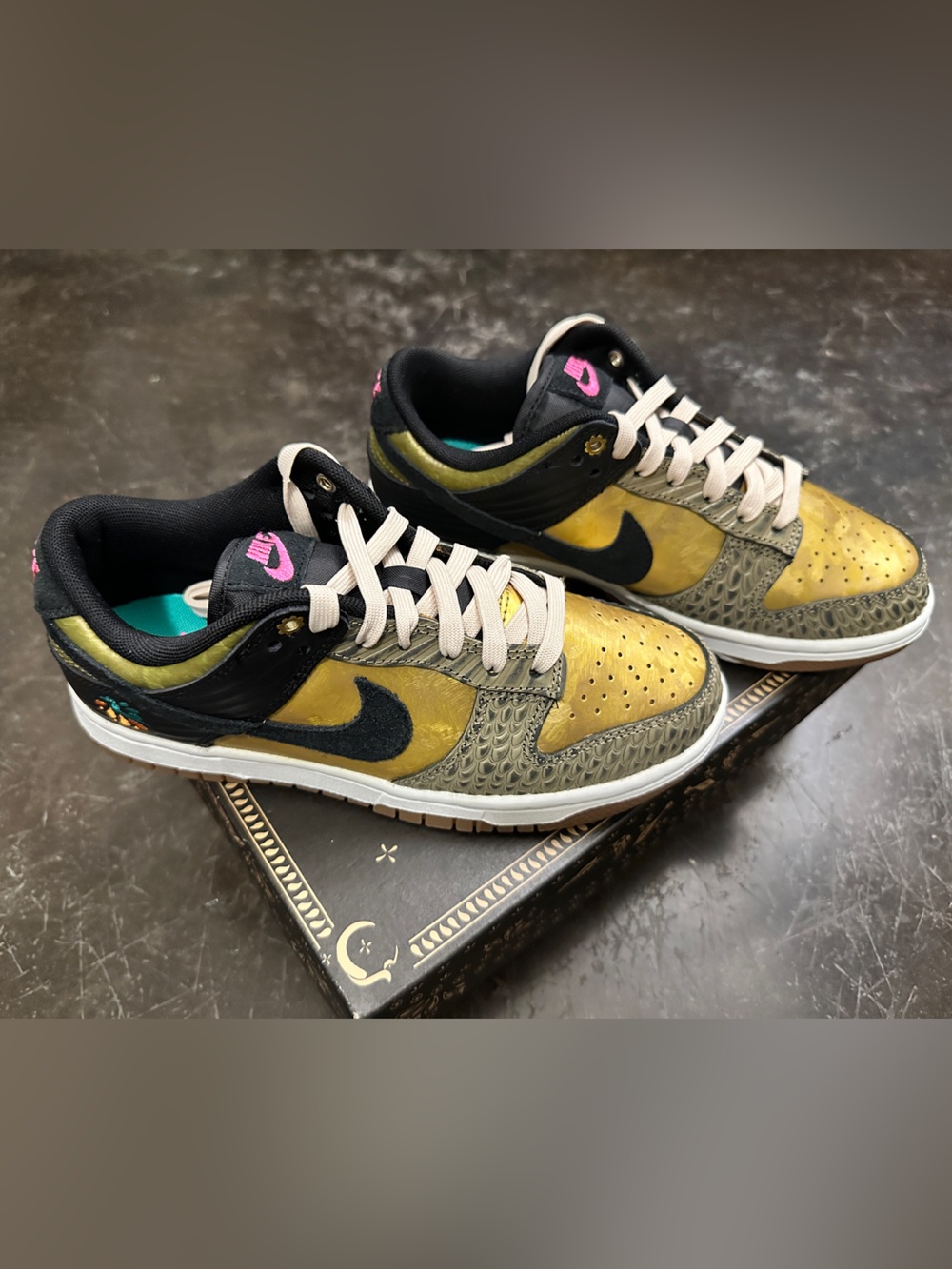 Nike Women’s Yellow, Black & Olive Low-Top Sneakers